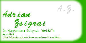 adrian zsigrai business card